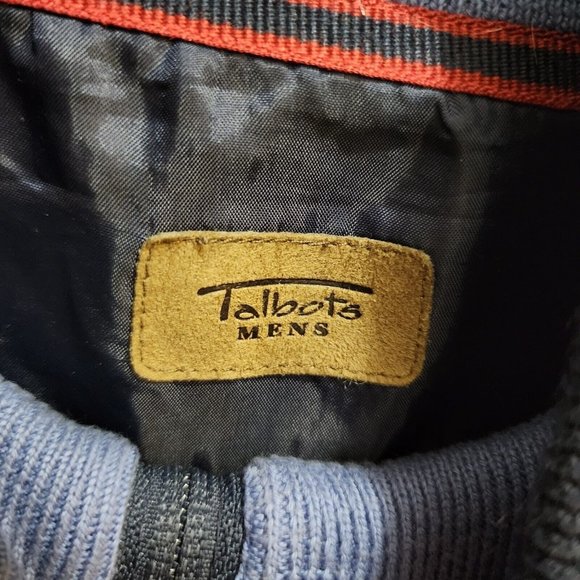 Talbots Mens Navy Blue Sleeveless Vest With Pockets Pima Cotton Full Zip Casual - Picture 3 of 8